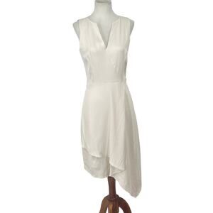 J Crew 365 Asymmetrical Sheath Dress Dobby Cream Size‎ 0 Minimalist